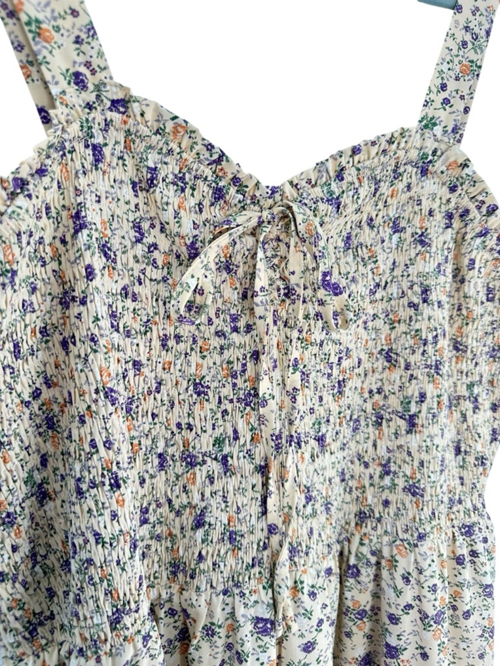 Grace Karin Floral Maxi Dress Boho Square Neck Sundress Garden Party 2XL Pastel - Picture 5 of 11